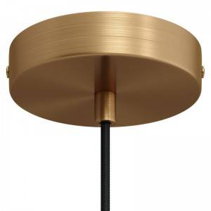 Cylindrical metal ceiling rose kit - Brushed bronze