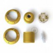 E27 metal lamp holder kit with double ring nut for lampshade