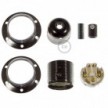 E27 metal lamp holder kit with double ring nut for lampshade