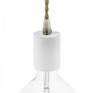 Wooden E27 lamp holder kit - White