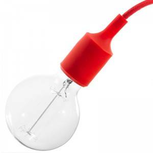 Silicone E27 lamp holder kit - Red