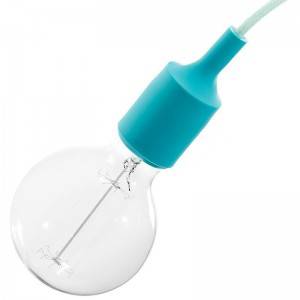 Silicone E27 lamp holder kit - Turquoise