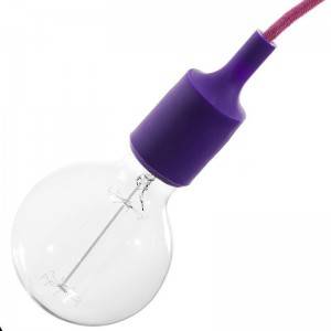 Silicone E27 lamp holder kit - Purple