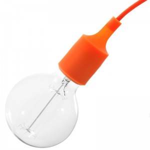 Silicone E27 lamp holder kit - Orange