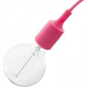 Silicone E27 lamp holder kit - Fuchsia