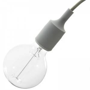 Silicone E27 lamp holder kit - Grey