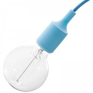 Silicone E27 lamp holder kit - Light blue