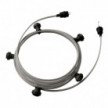 Ready-to-use 7,5m Lumet String Light with Kit with 5 black Lamp Holders, Hook and Plug