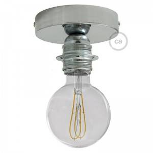 Fermaluce Metal with E27 threaded lamp holder, the metal wall or ceiling light source - Chrome