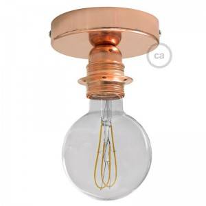 Fermaluce Metal with E27 threaded lamp holder, the metal wall or ceiling light source - Copper