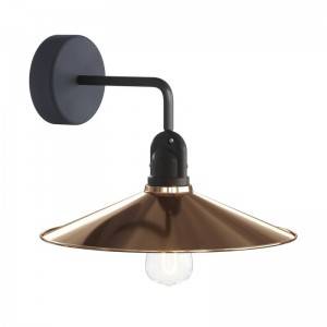 Fermaluce EIVA with L-shaped extension, Swing lampshade and lamp holder IP65 waterproof - Copper