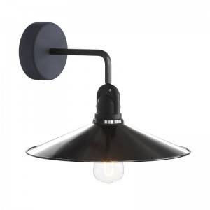 Fermaluce EIVA with L-shaped extension, Swing lampshade and lamp holder IP65 waterproof - White - Black