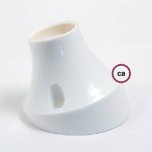 45° thermoplastic wall or ceiling lamp holder - White