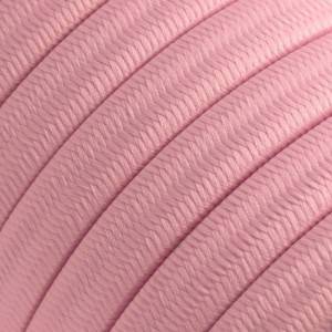 Electric cable for String Lights, covered by Rayon fabric Baby Pink CM16