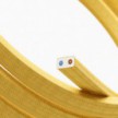 Electric cable for String Lights, covered by Rayon fabric Yellow CM10