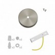 Mini cylindrical metal 1 central hole + 4 side holes ceiling rose kit