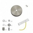 Mini cylindrical metal 1 central hole + 4 side holes ceiling rose kit