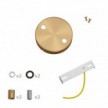 Mini cylindrical metal 2 central holes + 4 side holes ceiling rose kit