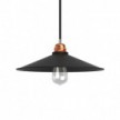 Swing enamelled metal lampshade for E27 fitting