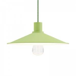 Swing enamelled metal lampshade for E27 fitting - Soft green