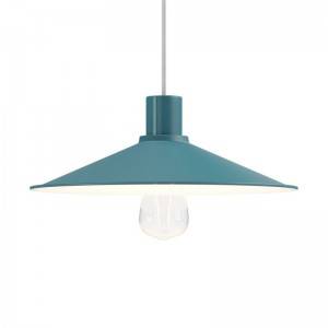 Swing enamelled metal lampshade for E27 fitting - Petrol