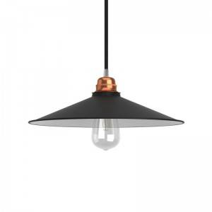 Swing enamelled metal lampshade for E27 fitting