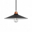 Swing enamelled metal lampshade for E27 fitting