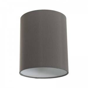 Cylinder fabric lampshade with E27 fitting - 100% Made in Italy - Grey Arenal