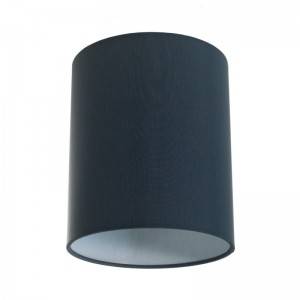 Cylinder fabric lampshade with E27 fitting - 100% Made in Italy - Petrol Blue Cinette