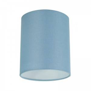 Cylinder fabric lampshade with E27 fitting - 100% Made in Italy - Heavenly Blue Canvas