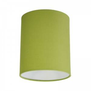 Cylinder fabric lampshade with E27 fitting - 100% Made in Italy - Olive green canvas