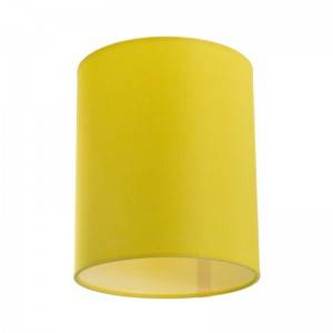 Cylinder fabric lampshade with E27 fitting - 100% Made in Italy - Bright yellow canvas