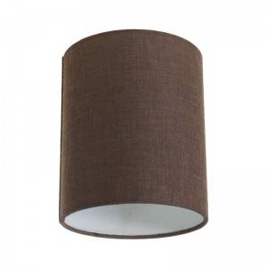 Cylinder fabric lampshade with E27 fitting - 100% Made in Italy - Brown Camelot