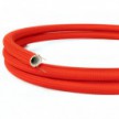 Creative-Tube flexible conduit, Rayon Red RM09 fabric covering, diameter 20 mm