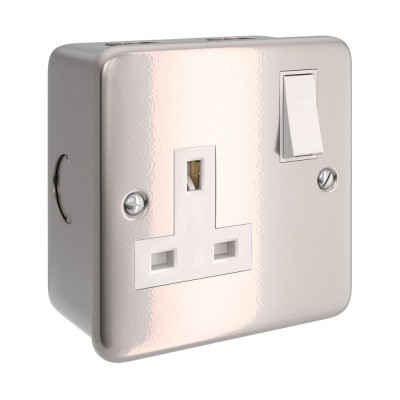 Metal clad box with UK socket and single switch for Creative-Tube