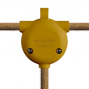 Eiva-3, connection up to 3 ways for outdoor use and IP65 rating - Yellow mustard