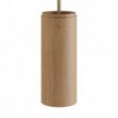 Pendant lamp complete with textile cord and Tub-E14 wooden shade - Made in Italy