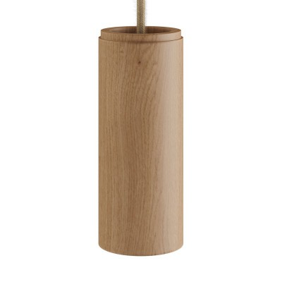 Tub-E14, wooden tube for spotlight with E14 double ring lamp holder