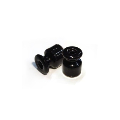 Porcelain insulator for wall system - 18 mm - Black