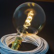 XXL LED Golden Light Bulb - Sphere G200 Curved Double Spiral Filament - 5W 250Lm E27 2000K Dimmable