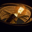 LED Golden Light Bulb - Drop A60 Curved Spiral Filament - 3W 150Lm E27 2000K Dimmable