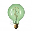 LED Emerald Light Bulb - Globe G95 Curved Double Loop Filament - 5W 280Lm E27 2200K Dimmable