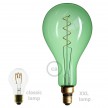 XXL LED Emerald Light Bulb - Pear A165 Curved Spiral Filament - 5W 280Lm E27 2200K Dimmable