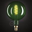 XXL LED Emerald Light Bulb - Sphere G200 Curved Spiral Filament - 5W 280Lm E27 2200K Dimmable