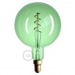 XXL LED Emerald Light Bulb - Sphere G200 Curved Spiral Filament - 5W 280Lm E27 2200K Dimmable