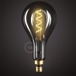 XXL LED Smoky Light Bulb - Pear A165 Curved Spiral Filament - 5W 150Lm E27 2000K Dimmable