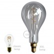 XXL LED Smoky Light Bulb - Pear A165 Curved Spiral Filament - 5W 150Lm E27 2000K Dimmable