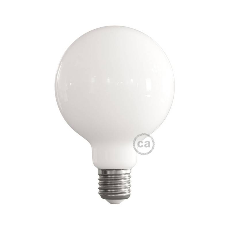 LED Milky White Light Bulb - Globe G95 - 7.5W 806Lm E27 2700K Dimmable