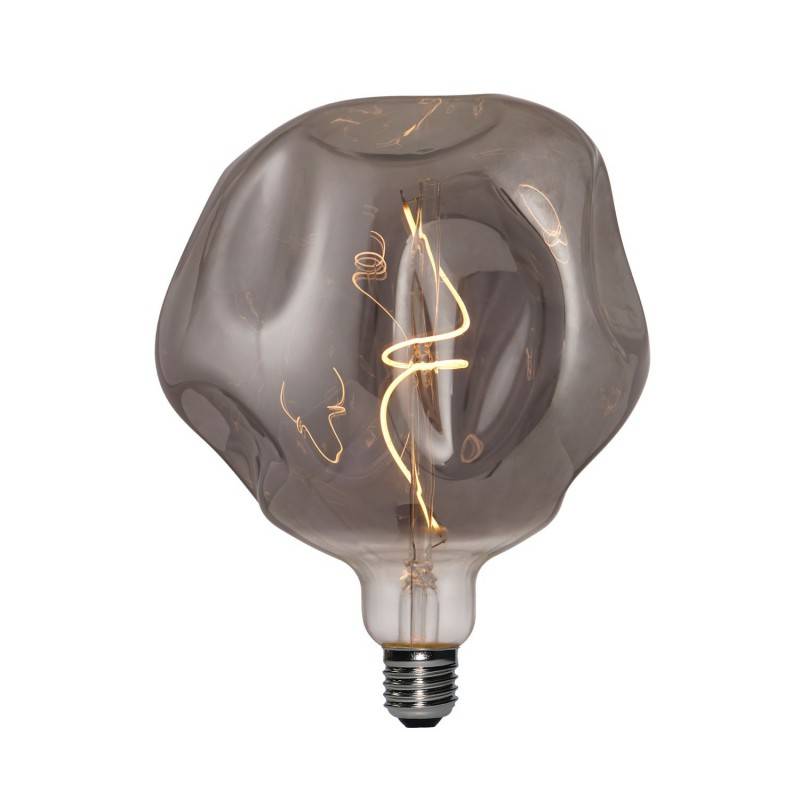 Led Smoky Bumped Light Bulb Globe G180 Spiral Filament 5W 150Lm E27 2000K Dimmable