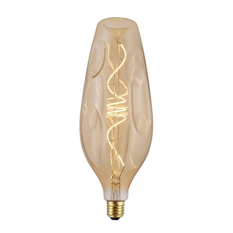 Led Gold Bumped Light Bulb Bottle Spiral Filament 5W 250Lm E27 2000K Dimmable